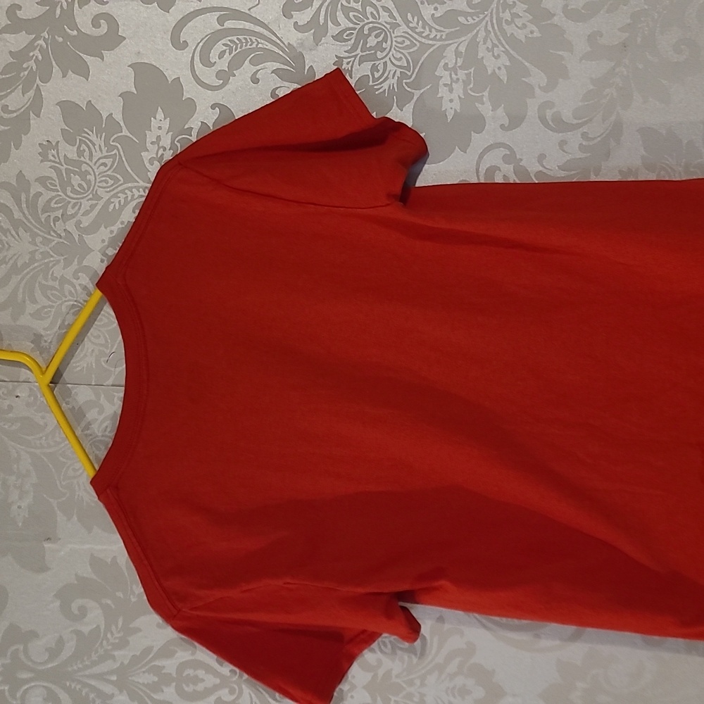 Men's Vibrant Red And White Graphic Usa Tee S - Picture 3 of 4